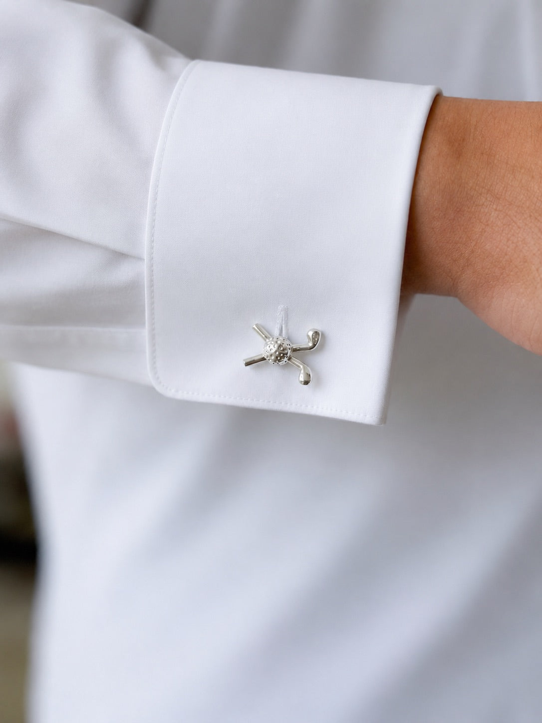 Golf Clubs Cufflinks 925