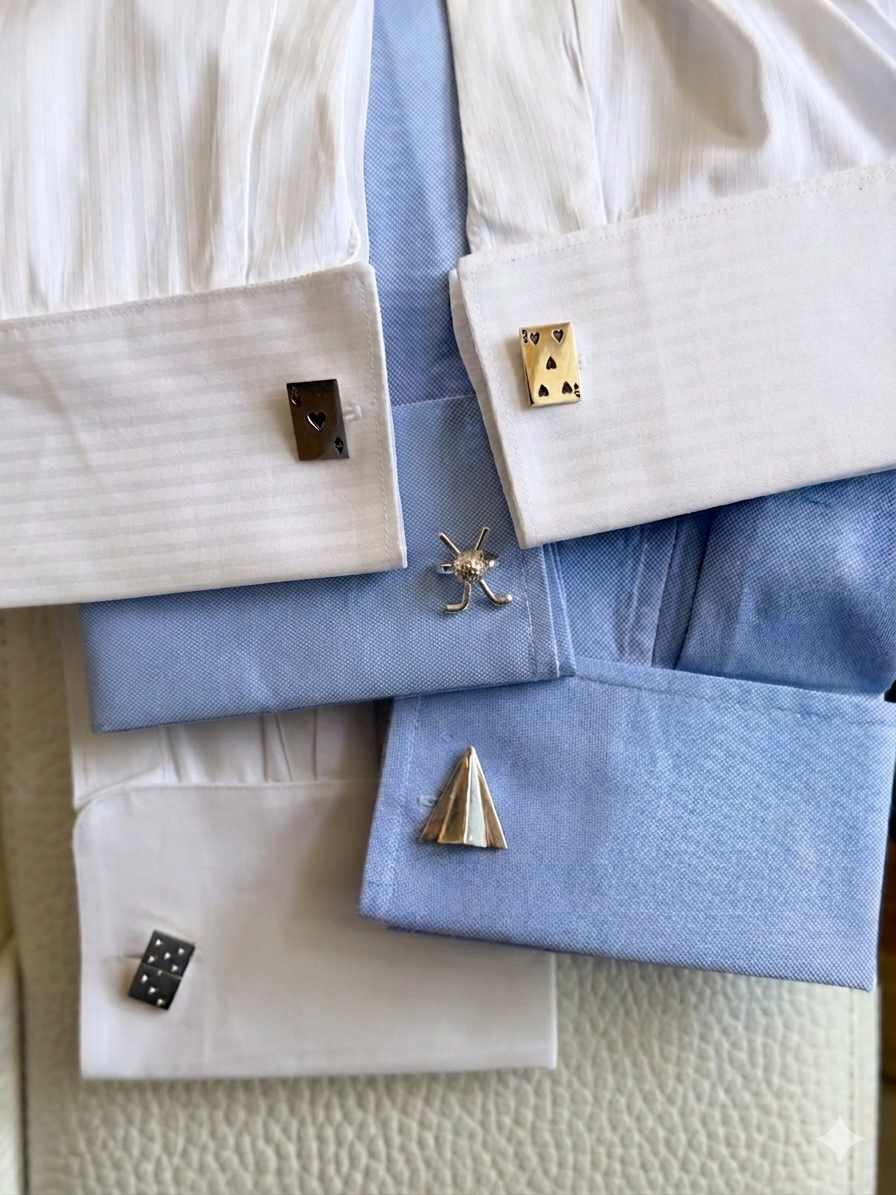 Golf Clubs Cufflinks 925